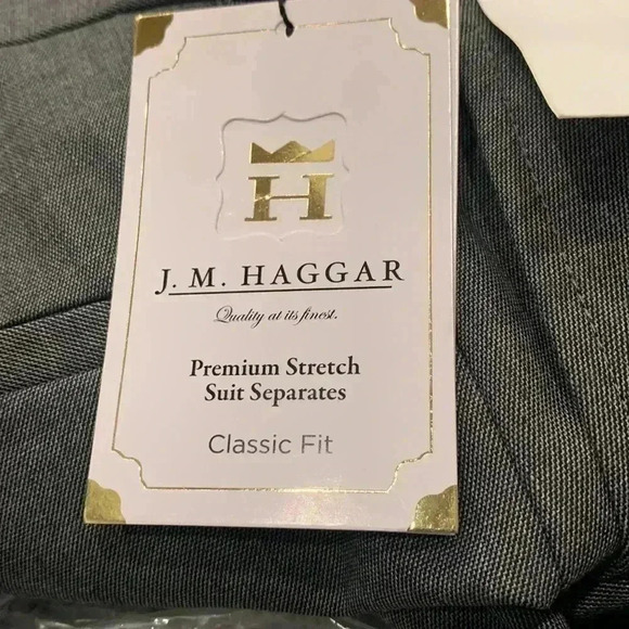 J.M. Haggar Premium Stretch Suit Pant - Flat Front - Picture 5 of 7